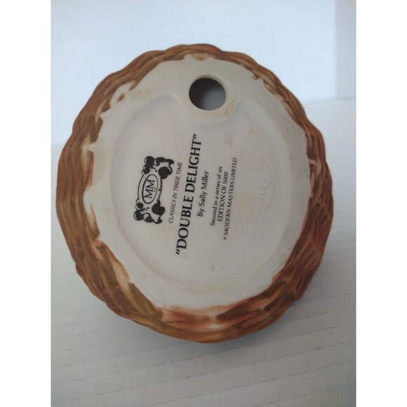 SALLY MILLER Modern Masters Double Delight Collies Figurine Puppy Dog Ceramic - Picture 8 of 12